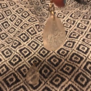 Clear teardrop earrings